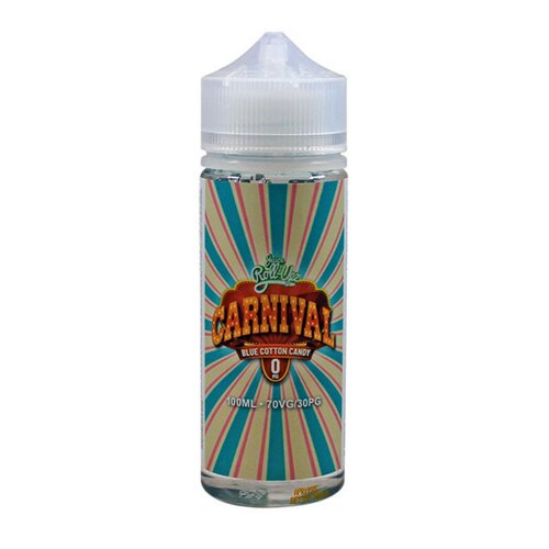 Juice Roll Upz Carnival Blue Cotton Candy E Liquid 100ml comes in a 120ml bottle, it is a fluffy Cotton Candy flavoring infused with a refreshing Blue Raspberry.
