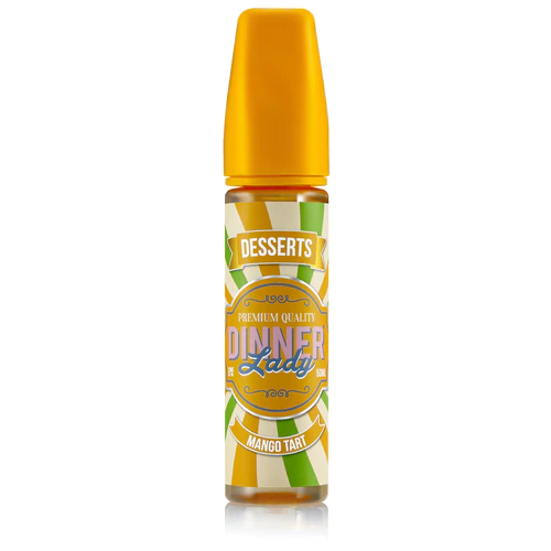 Dinner Lady Mango Tart E Liquid features the finest mangoes smothered in luscious cream, beautifully balanced with a shortbread crust. Go on, treat your taste buds!