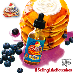 Enjoy a steaming plate of blueberry-infused flapjacks completed with powdered sugar, whipped ceam, and served fresh for the hungry vaper.